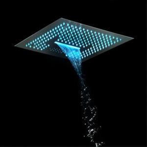 Homary Stainless Steel Waterfall LED/Music Shower Head
